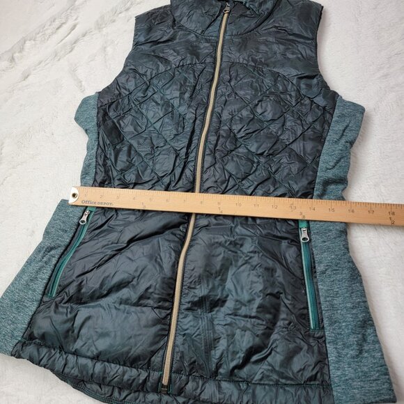 Lululemon Women's Dark Teal Down For A Run Slim Full-Zip Puffer Vest Size 10 - Picture 6 of 7